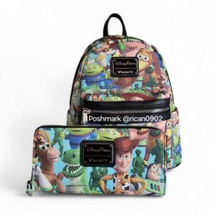 Loungefly Disney Parks Toy Story Mini Backpack and Wallet